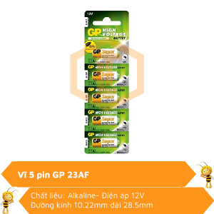 Vĩ 5 pin 12V Alkaline GP 23AE