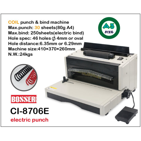 Máy đóng lò xo xoắn ốc BOSSER CI-8706E