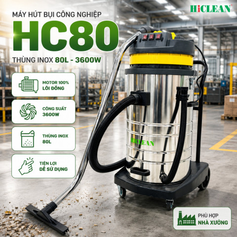 Máy hút bụi công nghiệp HiClean HC80
