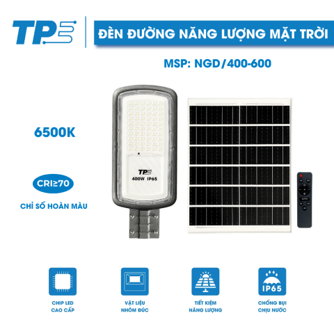 LED ĐÈN ĐƯỜNG NLMT NGD TPE 400W/600W