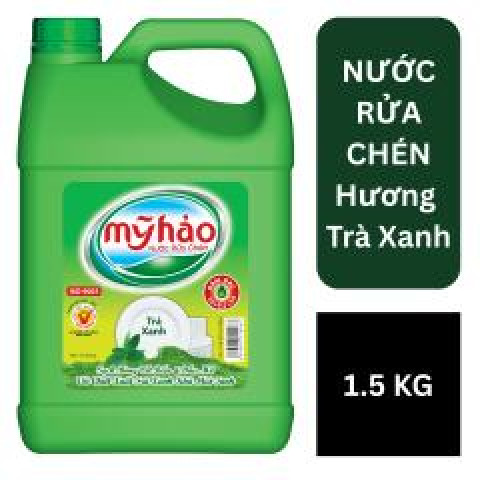 Nước rửa chén Mỹ Hảo trà xanh 1.5kg