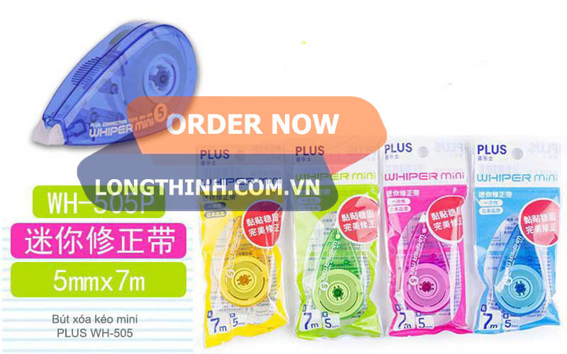 Bút xóa kéo mini Plus V/WH-505P - 5mm x 7m 0