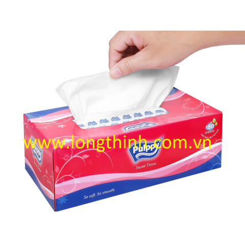 Khăn giấy lụa hộp rút Pulppy 180 tờ