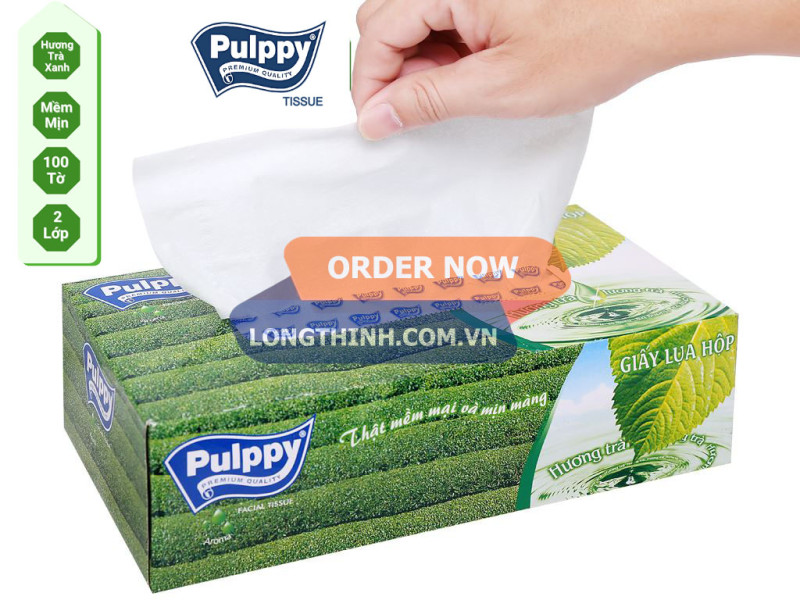 Giấy Lụa Hộp Pulppy (Hương Trà) 0