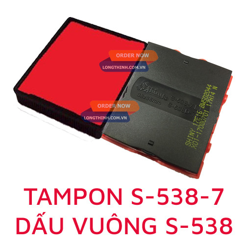 Tampon Shiny S-538-7 (dấu tròn) kích thước 38x38mm 0