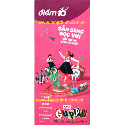 Hộp 20 bút gel Thiên Long TP-GEL03 Tím