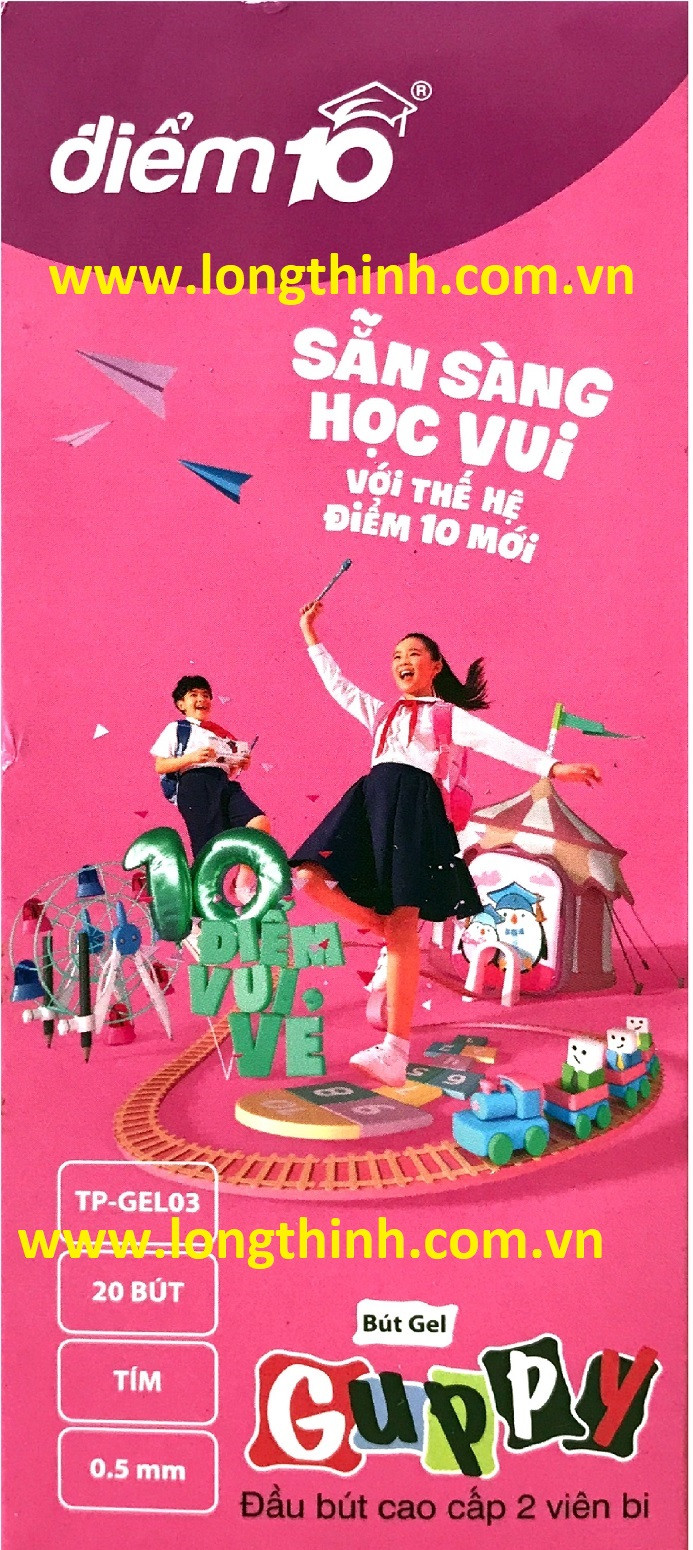 Hộp 20 bút gel Thiên Long TP-GEL03 Tím 0