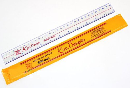 Thước mica 50 cm cứng 0