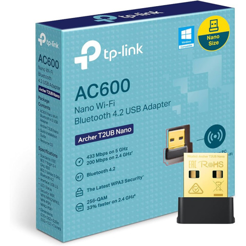 USB Wifi Bluetooth 4.2 TP-Link AC600 Archer T2UB Nano