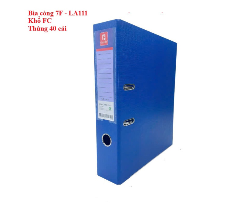 Bìa còng 7cm khổ F4 xanh dương 0