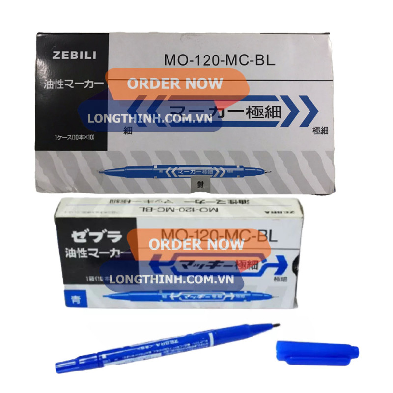 Lốc 10 hộp bút lông dầu Zebia 0