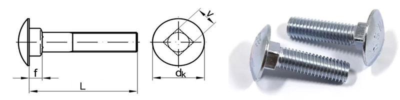 Bulong Cổ Vuông M8 Mạ Kẽm DIN 603 | vattumientay.com