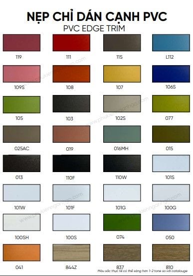 Nẹp chỉ PVC dán cạnh, bản 21 - VNH001B